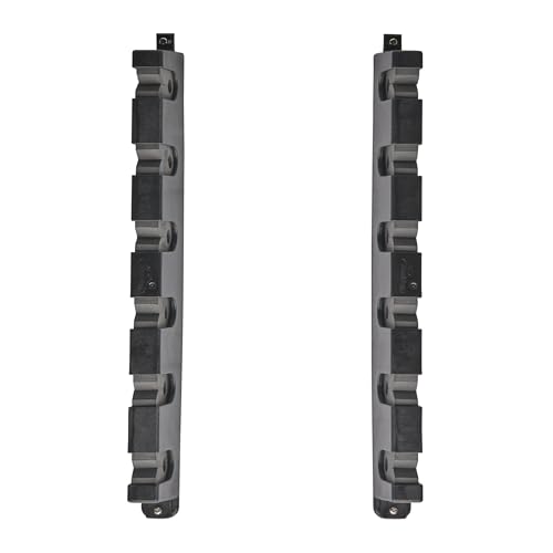 Image of Berkley Horizontal Fishing Rod Rack, Stores 6 Rods, Black, Soft Foam Grip Pads Protect Rod Finishes, Durable Construction, Easy to Mount with Common Tools