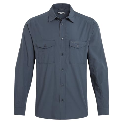 Craghoppers Homme Kiwi II Manches Longues Chemise de Randonnée Anti-Insectes Protection UV Outdoor Haut
