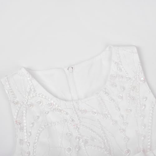 JerrisApparel Girls Flower Tulle Dress Layered Skirt Bowknot Back Wedding Party Dress Princess Formal Gown3