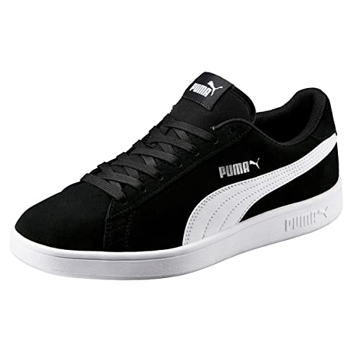 Tênis Smash V2 Bdp, Puma, Adulto Unissex, Preto/Branco/Prata, 41