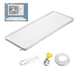Pucaru Bandeja de Goteo de Aire Acondicionado, Bandeja de Condensado para Aire Acondicionado con Manguera de Drenaje de 200 cm, Apta para Aires Acondicionados Split(81.5 * 33 * 3cm/32 * 12.9 * 1.2in)