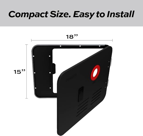 Image of FOGATTI 15 x 18 Inches RV Water Heater Black Door. ONLY Door kit for FOGATTI RV Tankless Water Heaters, Water Heater not Included | ONLY Door kit for FOGATTI RV Tankless Water Heaters, Water Heater not Included