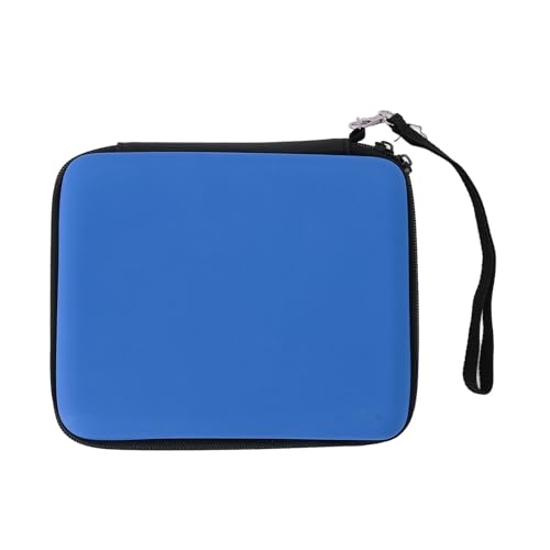 Image of ciciglow Protective Hard Shell Travel Carrying Case for 2DS with 8 Game Card Holders, Shockproof Dust Proof, Soft Interior, Portable Strap, Lightweight Design, Inner Mesh Pocket (Blue)