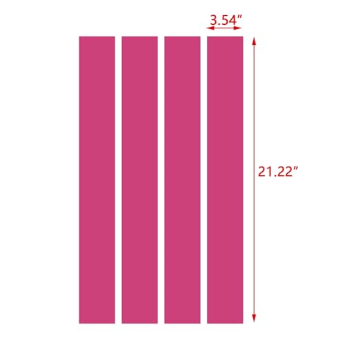 Image of x xotic tech 4pcs Car Fender Stripes Hash Marks KK Vinyl Sticker Universal for Car Truck SUV Auto Bumper Racing Stripe Decal (Pink)