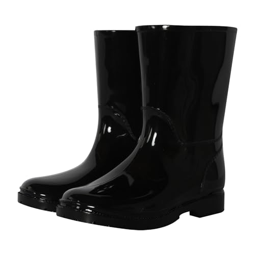 Image of A2Z 4 Kids Boys Girls Wellington Boots PVC Waterproof Rain Boots - Wellies 589 Black 2 UK