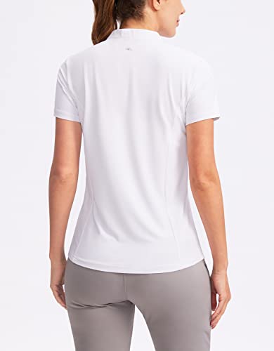 Image of Obla Women's Golf Polo Shirt V-Neck Short Sleeve Collarless Quick Dry Tennis Running T Shirt Golf Tops for Women
