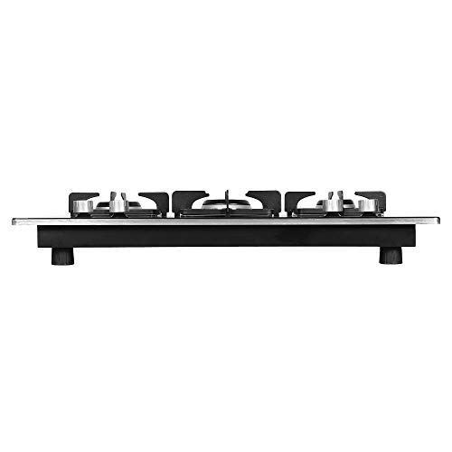 Image of Faber Hob / Hobtop 4 Brass Burner, Electric Auto Ignition, Glass Top (HCT 754 SR CRS LBK CI) Black