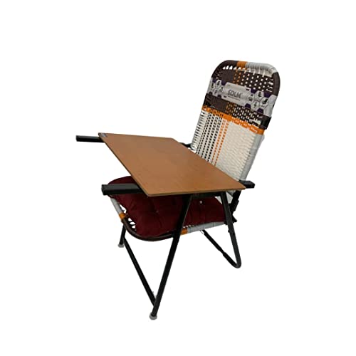 Image of Industries Seating Furniture Folding Plastic. Chair with Strong Square Handle+Free 6mm pad for Laptop and Reading - Multicolour (SDLM-08)
