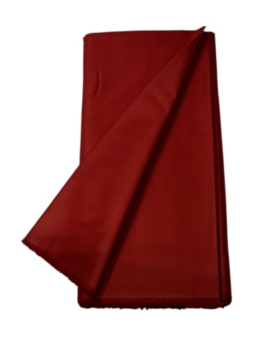 Image of BKRKJ Women's Cotton Silk Unstitched fabric by meter for sewing suit salwar chudidar patiyala shirt kameez blouse kurta pyjama pathani jam glace (Rust Brown, 2 meter)
