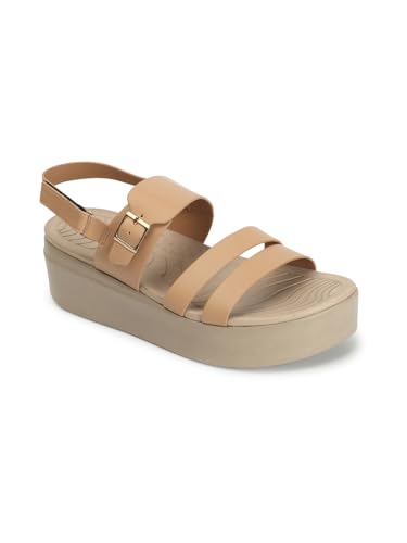 Image of ELLE Women's Multi-Strap Platform Sling back Sandals