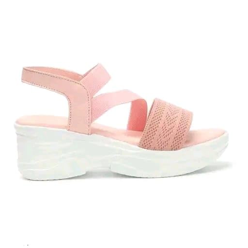 Women's Platform Sandals, Pink Mesh Strap | High Heels Sandals - Fashionable Stylish Wedges | Girls and Ladies | Stylish Sandals for Women Wedge High heel sandals women 4 31zJJomoMtL