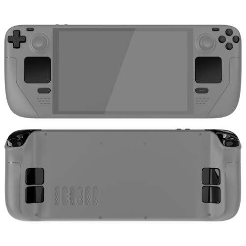 eXtremeRate steam deck oledハンドヘルドコンソール対応用交換フルボタンセット、steam deck oledコンソール対応カスタムDIYABXY十字キートラックパッドバンパートリガーボタンとツール付き-コンソールは含まれていません