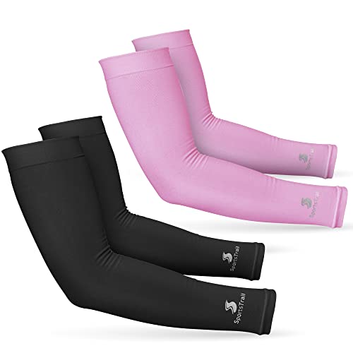Image of SportsTrail Cooling Arm Sleeves for Men & Women - Breathable, UV Sun Protection, Sports Arm Sleeves for Women, Men & Youth