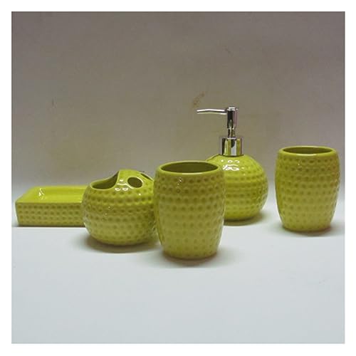 Bathroom Supplies 5-piece Toiletries Set Dispenser Bottle Mouthwash Cup Soap