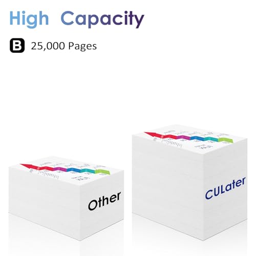 Image of CULater W9250MC Black Toner Cartridge Compatible for HP Enterprise Flow MFP X57945dn Printer (1 -Black ,25000 Pages)