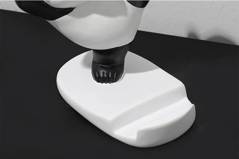 Image of Phone Stand Desk Accessories Resin Panda Figurines Home Decor Decorative Tabletop Ornaments Cute Phone Holder