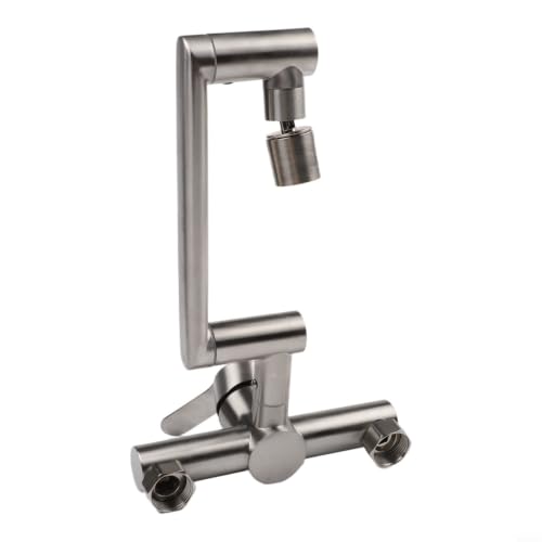 Robinet mural orientable 360 avec double commande eau chaude et froide