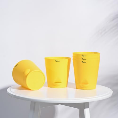 UGAOO 5 Inch Krish Self Watering Planter - Set of 5 (Yellow) | Fl...