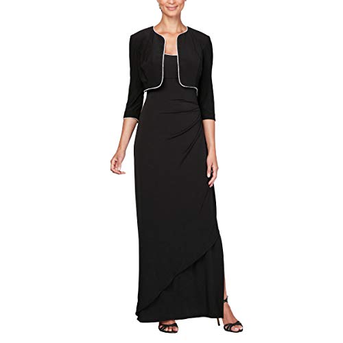 Image of Alex Evenings Women's Empire Waist Bolero Jacket Dress (Petite and Regular Sizes) - Close Out