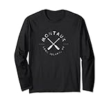 montauk long island ny grafica vintage maglia a manica