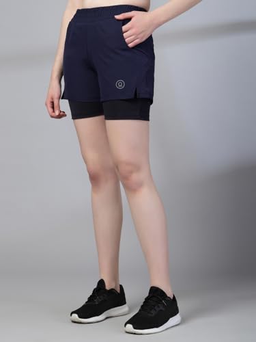 Image of CHKOKKO Gym Shorts for Women Workout Sports Running Quick Dry Fit Double Layer Inner Compression with Pockets Breathable Lightweight Wear