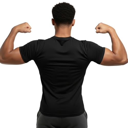 Image of NINQ Full Sleeve Compression, Workout, Round Neck, Down Shoulder T-Shirt - Men's Gym, Athletic & Sports Tights for Fitness