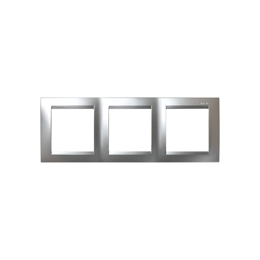 Simon M139843 - Borders for Wall Switches 3 Squares, Aluminium, Multicoloured