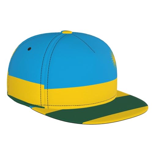 Drapeau du Rwanda Chapeau de soleil sportif, casquette décontractée pour tous les jours, casquette de baseball réglable, convient pour les voyages et le quotidien, noir
