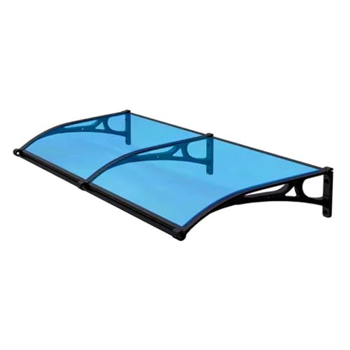 Toldo Cubierta de Policarbonato en Jardín, Tejados PVC Imitacion Teja Exterior, Marquesina para Puertas y Ventanas Exterior, Marquesina de Techo Protección UV/Impermeable ( Color : Blauw , Size : 100*