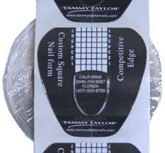 Tammy Taylor Competitive Edge Nail Forms - BLACK 150ct Roll