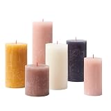 Bolsius Juego de regalo de velas rústicas - Ambiente nórdico - Caja de 6 velas - Largo tiempo de combustión de 330 horas - Vela para el hogar - Decoración interior - Sin perfume - Cera vegana