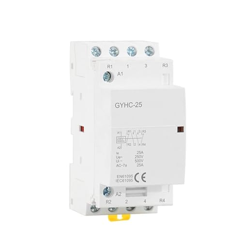 Contacteur modulaire 4P 25A 3NO1NC 220V CA sur rail DIN pour tableau électrique