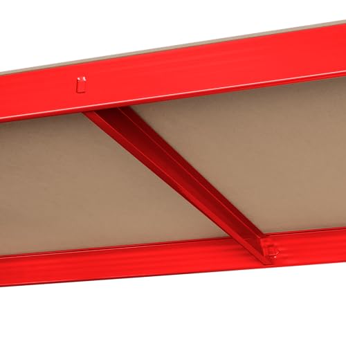Rebel Electro Regał Metalowy Magazynowy 180x90x40 Czerwony RB-1251R