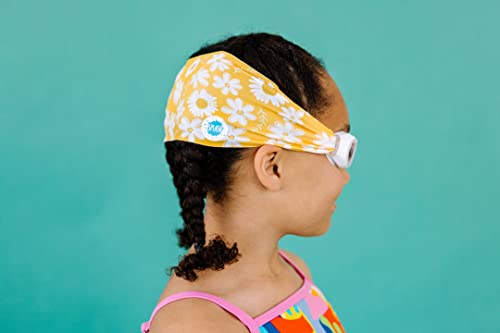 Image of Splash Place KIDS SWIM GOGGLES with Fabric Strap - DAISY LOVE | Fun, Fashionable, Comfortable - Tangle-Free, Swimming Goggles for Kids, Comfy Fabric Strap Goggles