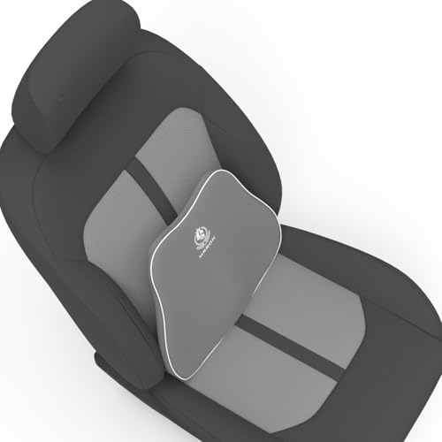 Image of MRRON Slim Back Support for Office Chair | 3 Years Warranty | Medical Grade Memory Foam Car Seat Back Support, Orthopedic Lumbar Back Rest for Back Pain Relief - Back Pillow for Sitting Long Hours