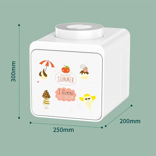 Eismaschine, 120W Frozen Yoghurt Sorbet Maker, Softeismaschine mit Touch-Steuerung, Frozen Yoghurt Sorbet Maker mit 1000ml Fassungsvermögen, Leicht zu reinigen, zur Herstellung von Eiscreme(White) – Bild 8