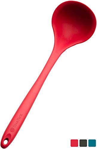 StarPack Basics XL Silicone Ladle Spoon (13.5"), High Heat Resistant to 480°F, Hygienic
