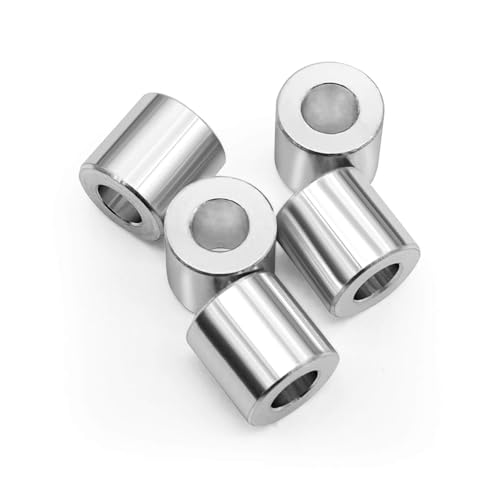 Sysarua 25pcs Aluminum Spacers 1/2-in O.D. x 1/4-in I.D. x 1/2-in Length Smooth Spacer Bushings