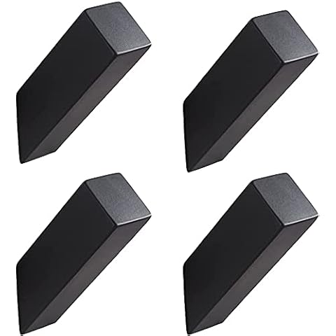 YJ YANJUN Black Towel Hook 4 Pack-304 Stainless Steel Robe Hook Modern Bathroom Door Hook Wall Mounted Coat Hook for Wall Clothes Hat Bag Hanger Black Bathroom Accessories Cover