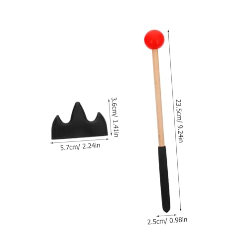 Mikinona 1 set de baquetas para tambor de lengüeta xilófono, baquetas de madera para percusión en color rojo miniatura 7