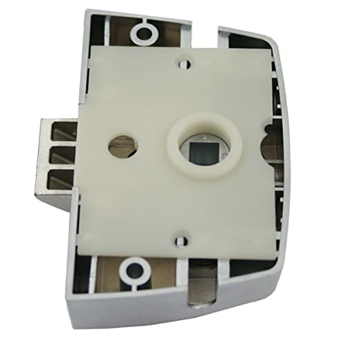 Serrure de porte, serrure à barre rotative, pour salle de bain, caravane, camping-car, argenté