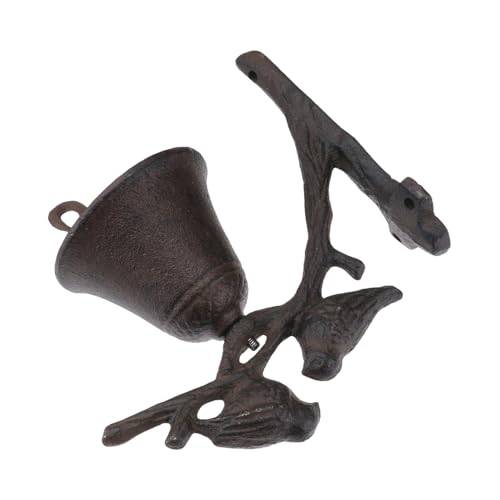 HOLIDYOYO Iron Door Bell Hand Cranking Decorative Wall Bell Cast Iron European Style for Home Entrance