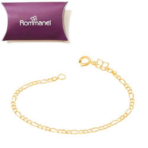 Pulseira infantil folheada a ouro - 550055 - Rommanel Tamanho:14
