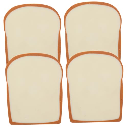 Veemoon 4pcs Creative Erasers White Erasers for Boys and Girls Dry Erase Board Pencil Cake Dessert Shapes Adorable Bread Model