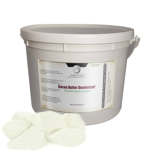 Cocoa Butter Deodorized Wafers || Pure & Natural || Refined & Deodorized || Peru - Net Wt: 0.9kg/2lb