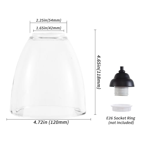 KLOSM 4 Pack Alabaster Glass Lamp Shade Replacement by KLOSM - Used condition - Image 2