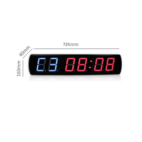 Cronómetro digital de intervalo para gimnasio con LED y control remoto miniatura 4