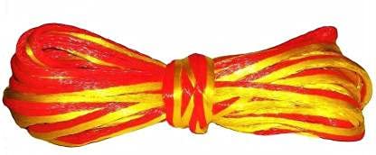 Divine Pooja SIDH HOLY Thread Silk Mauli - Kalawa - Raksha Sutra Twin Parallel Red Yellow Silk Strap 5 Meters
