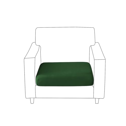 Image of HOKIPO 100% Waterproof Stretchable Seat Couch Cushion Cover, 1 Seater, Green (AR-5352-GRN)