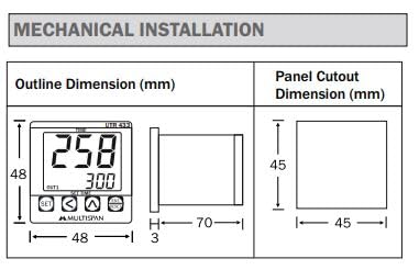 Auxiliary Supply and Environmental Conditions for UTR-433 Timer